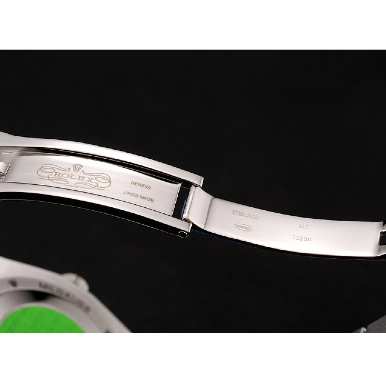 MiroTime 0810 Swiss Rolex Day-Date Black Dial Diamond Case Diamond Numerals Stainless Steel Bracelet 1453966